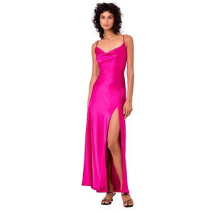 NWOT NICHOLAS - Ariel Silk High Slit Dress - Magenta - 4